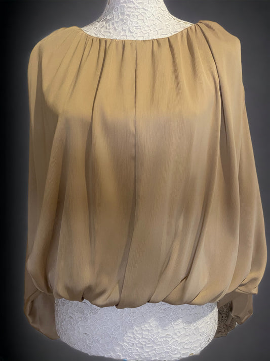 Blusa beige manga kimono