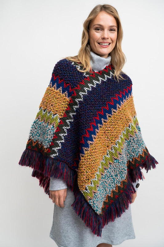 Poncho wiven azul