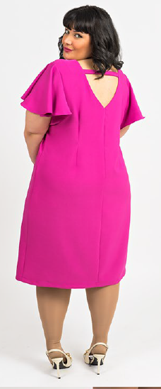 Vestido de mujer curvy fucsia