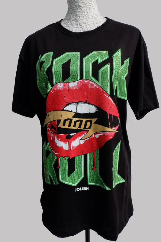 Camiseta negra Rock & Roll