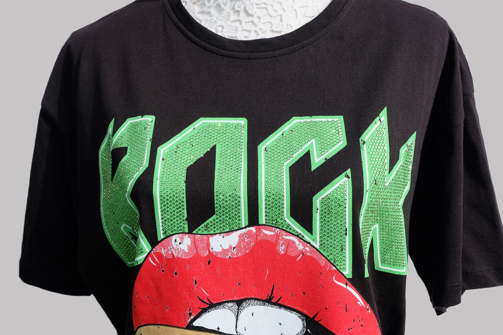 Camiseta negra Rock & Roll