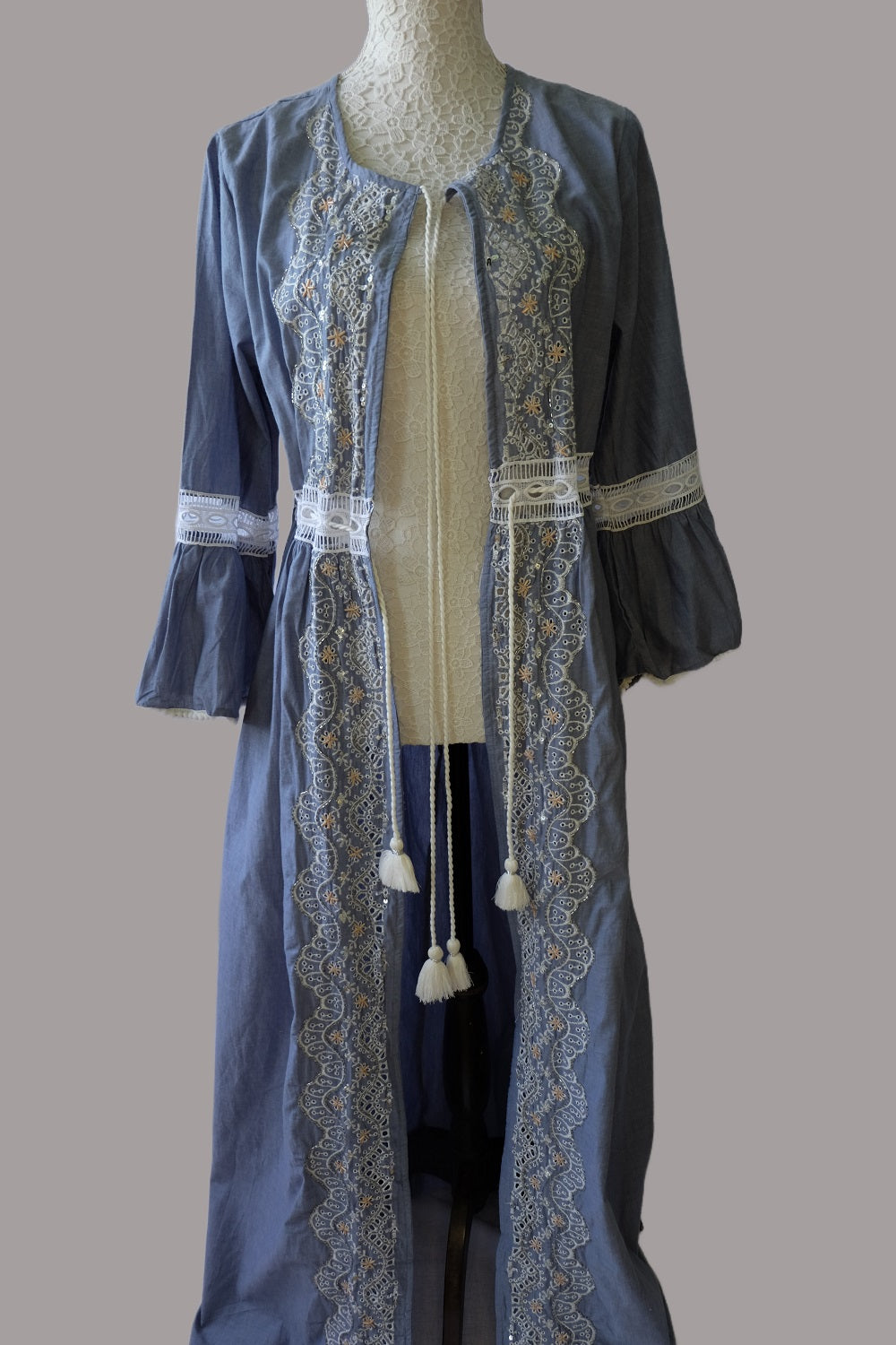 Kaftan Denim Bordado - Boho